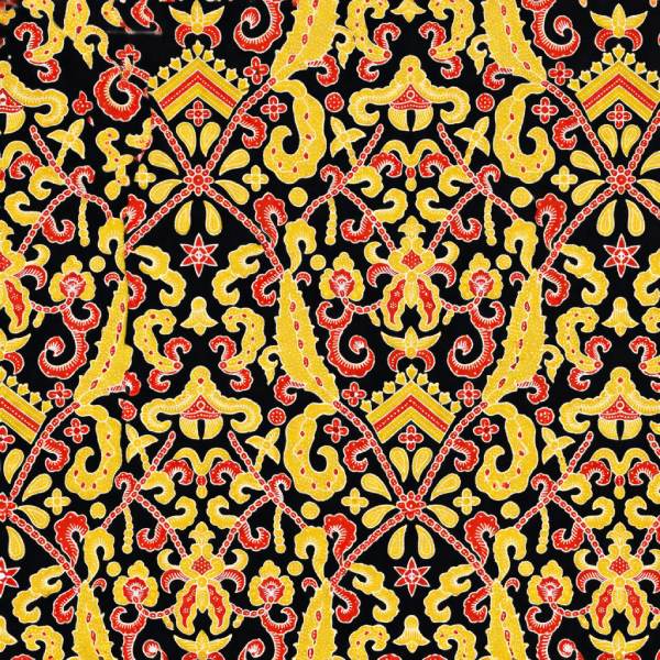 Contoh motif batik floral kontemporer untuk seragam guru dan staf sekolah Jakarta