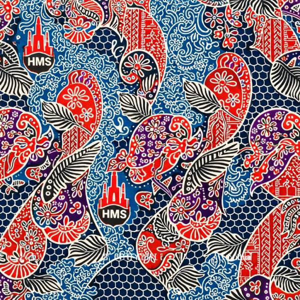 Contoh motif batik geometris modern untuk seragam kantor dan sekolah Versatra Jakarta