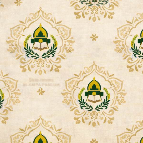 Contoh integrasi logo perusahaan ke dalam desain motif batik custom Jakarta